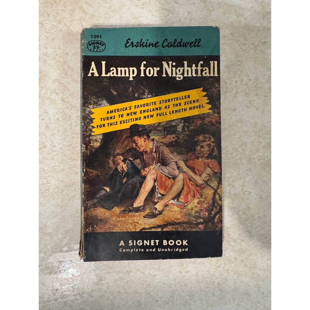 A‎ Lamp for Nightfall Erskine Caldwell Signet 1091 Vintage 1954 First Printing